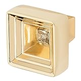 Wisdomストーン4221 gp-ay Hidden TreasureノブHidden Treasure 1 – 1 / 16 in。光沢仕上げゴールドアンティークイエロークリスタルキャビネットノブ