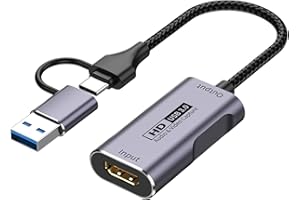 2023新型 DigiZaru HDMI ビデオキャプチャ USB3.0 4K入力 1080P@60Hz YUY2出力 USB Type A&Type C 2in1 PCゲーム/Switch/PS5,4/Xbox/カメラ/TVの映像を録画・ライブ配信
