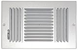 Speedi-Grille SG-610 CW3 6-Inch by 10-Inch White Ceiling/Sidewall Vent Register with 3 Way Deflectio