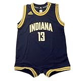 (アディダス)adidas NBA インディアナ・ペイサーズ #13ポール・ジョージ ロンパース 紺黄色白 (24M(24ヶ月)) [並行輸入品]