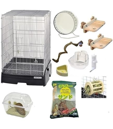 Amazon | イージーホーム40ハイ ブラック デグー飼育セットA | ノー