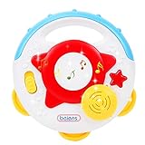 Tambourine for Kids Baby Rattleおもちゃ、歌う、シェイク、Percussionドラムキーボードミュージカルおもちゃfor Todders少年Girs、ベビーベッドおもちゃ
