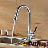 Wellbeingjp キッチン水栓 シャワー 混合水栓 キッチン用水栓 ハンドシャワー シングルレバー キッチン用混合栓シャワー 360°回転スイベルスパウト ホース付き