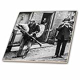 3drose Scenes from the Pastマジックランタン – エドワードStreet Performersヴィンテージ1910 Funnyミュージシャン – タイル 6-Inch-Gla