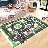 [ZS2L7] カーペット 滑り止め 洗える ラグマット カラー2 子供用 プレイマット 線路 遊びマット ゲーム 防音 ベット用 長方形 40*60cm 床暖房対応 子供部屋 キッズラグ 赤ちゃん 保育園 幼稚園 早期教育 防汚 プレゼント ギフト キッズラグ