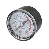 uxcell　1/8 "NPTはおねじ　0から180プサイ　0-12バーの圧力計を取り付け