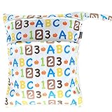 Damero Cute Travel Baby Wet and Dry Cloth Diaper Organizer Bag (Medium, ABC) by Damero
