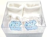 North Carolina TarヒールUNC Boxed Baby Booties withレース