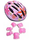 Shnin ヘルメット 自転車 キッズ 子ども用 軽量 通気性 可愛い ピンクセット 45～56cm