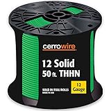 Cerrowire 112 – 1601br 50 - 12-gaugeソリッドTHHNブラックワイヤ 50-foot グリーン 112-1605BR 1