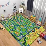 Faichooseouseキッズマット 交通道路 子供 遊びマット 子供ゲームパッド ラグマット 数字柄 カーペット 交通道路地図 床暖房対応 早期教育 保育園 幼稚園 滑り止め プレイマット 大判 長方形 子供部屋 洗える