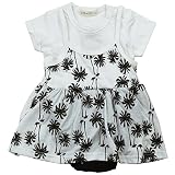 《夏対応》SHORH KID'S(ショーキッズ) 女児天竺キャミ重ね着風リゾート柄ロンパス 80cm/オフ NO.SD-50772