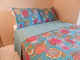 Designer Cotton Tropical Bedding by kanthaa (Queen/Full, Blue-1) by Rajasthali [並行輸入品]