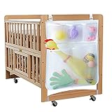 ベビーベッド サイド ポケット オモチャ収納袋 お風呂ハンモク 多用途 子供玩具 3つのポケット付きメッシュバッグ 　