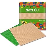 NextX Brick Baseplates Compatible with LEGO Brick Building Toys, 10'' X 10'' Thickening Base Plate f