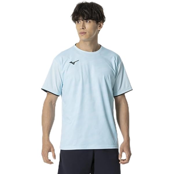 Mizuno バドミントンシャツ 72MA800121 M 青 Mizuno