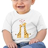 キリン 夫婦 バレンタインデー子供服 ベビーTシャツ 半袖 男の子 女の子 クルーネック カジュアル