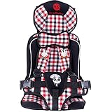 Ann baby チャイルドシート 簡易携帯式　取り付け簡単　子供キッズ幼児用 学童用 (Red)