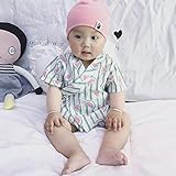 Dizoon 夏 甚平 ロンパース ベビー 新生児 男女兼用 女の子 綿麻 カートゥーン 果物 白 灰 青 ピンク 66 73 80 90cm