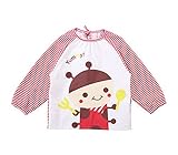 コットンかわいい漫画のライオン赤ちゃんビブキン絵柄スモックピンクビ（100-120CMの高さ）