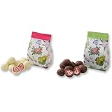 六花亭 新パッケージ ストロベリーチョコ袋入 ホワイト＆ミルクセット 北海道限定