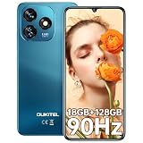 OUKITEL C51 スマートフォン 本体 simフリー 18GB RAM+128GB ROM 1TB拡張可能 Android 13 スマホ 6.8インチ 大画面 90Hzのリフレッシュレート 13MP+5MPカメラ 5150mAh 大容量バッテリー スマートフォン 3.5mmヘッドフォンジャック 4GデュアルSIM GPS/指紋認証/顔認証/技術適合認証（青）