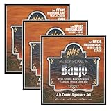 GHS Strings - 5弦バンジョー弦 - J.D. Crowe シグネチャーセット (ステージ) ループエンド - ミディアムライトゲージ - 010-020 - モデル:PF135 SET - 3セットパック