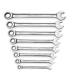 Craftsman 8-piece Inch Flat, Full-polish Ratcheting Wrench Set by Craftsman