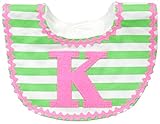 Mud Pie Baby-Girls Newborn K Girl Initial Bib, Pink, One Size by Mud Pie