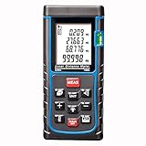 KINGTOP レーザー距離計 携帯型距離測定器 最大測定距離100m LCDデジタル表示 IP54防塵 防水性能 バックライトディスプレイ搭載 自動計算 電池付き 1年保証付き バージョンアップ版 