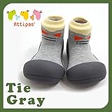 アティパス attipas ベビーシューズ タイ グレー Sサイズ（10.8cm） Tie