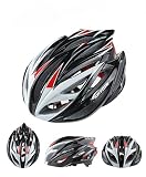 TOPTOTN 成人用ヘルメット 超軽量 自転車 インラインスケート、スケート、クールスタイル一体成型 調整可能 女の子 男の子 ジュニア (赤色)