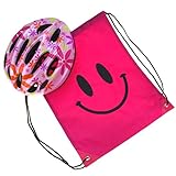 J@G ヘルメット こども用 自転車 ナップサック付き 超軽量 子供 可愛い ２サイズ (B-Mｻｲｽﾞ ﾌﾗﾜｰ1)