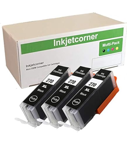 Amazon.co.jp: Inkjetcorner 互換インクカートリッジ PGI-270XL CLI