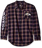 Baltimore Ravens Wordmark基本的なフランネルシャツMedium