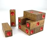 Liebeye 木製パズル幾何学ジグソーパズル脳ティーザー ダイス