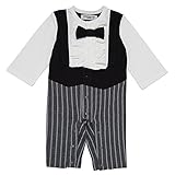 ★☆メンズクラブミニMen'ｓ Club Mini☆★タイ付レイヤード風お出かけロンパース (70cm, グレー)