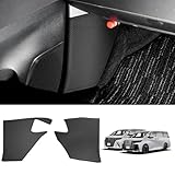 GIMUYA トヨタ 新型 アルファード 40系 ヴェルファイア キックガード フットサイド用 保護マット ALPHARD VELLFIRE 40系 AGH4#W AAHH4#W TAHA4#W 2023年6月～ フロントフットサイド 専用 キズ 汚れ防止 内装 カスタムパーツ アクセサリー カーボン調 PUレザー製 2PCSセット