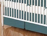 SheetWorld - MINI Crib Skirt (24 x 39) - Solid Teal Woven - Made In USA by sheetworld