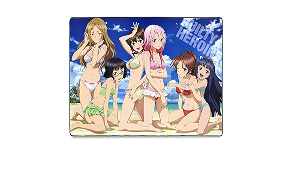 Amazon ギルティクラウン 楪いのり 青葉つぐみ ツグミ ギルティクラウン 篠宮綾瀬 校条祭 供奉院亞里沙 草間花音 マウスパッド 中型 レーザー 光学マウス対応 アニメ 漫画 32x24x0 2cm マイクロファイバー 天然ガム 洗える 滑り止め 高級感 耐久性が良い Nothing
