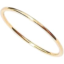 Amazon | K18 イエローゴールドリング 0.8mm 極細 自分へのご