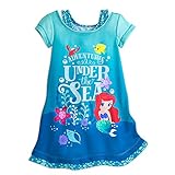 (ディズニー) Disney アリエル ナイトシャツ ネグリジェ ワンピース 重ね着風 ブルーグリーン (3歳 (100cm)) [並行輸入品]