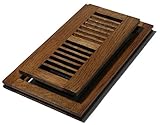 Decor Grates WLFH410-S 4-Inch by 10-Inch Wood Flush Mount Floor Register, Hickory Saddle [並行輸入品]