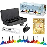 KC キョーリツ ベルコーラス (ハンドベル) 23音 オリジナルセット BC-23K/MU マルチカラー (キャリングケース/クリスマス楽譜集/鍵盤デザインクロス付属)