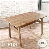 北欧風 ダイニングテーブル 120 LUPUS ルーパス 4人用 木製 天然木 カントリー 北欧 ラバーウッド 単品 幅120 ナチュラル モダン 食卓テーブル 4人 おしゃれ シンプル
