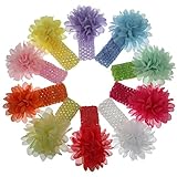 HBF キッズ ヘアアクセサリー ヘッドバンド 髪飾り 髪留め カチューシャ 花 かわいい キッズ 赤ちゃん ベビー 出産祝い 誕生日 プレゼント お宮参り 10点セット