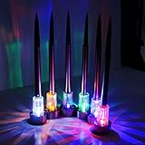 6色ソーラーガーデンライト/パスライト、パティオ、ヤードのためのステンレススチールのLedパスウェイの景観照明 （5パック）