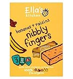 Ella's Kitchen Bananas + Raisins Nibbly Fingers Stage 3 from 12 Months 5 x 25g (Pack of 2) - エラのキッチン