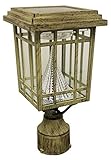 Gama Sonic Prairie Solar LED Light Fixture Pole/Post/Wall Mount Kit Weathered Bronze Finish #GS-114F