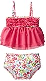 ラッフルバッツ RuffleButts 水着 タンキニ Sweet Garden Mesh Tankini 6-12m 花柄 レッド ナイロン スパンデックス SWSWH06-2PCM